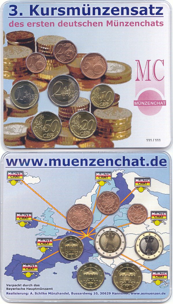 BRD Kursmünzensatz 2003 D st Münzenchat 2004
