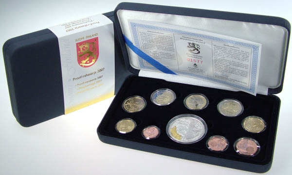 Finnland Kursmünzensatz 2007 PP OVP mit Sonderkursmünze