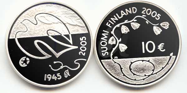 Finnland 10 Euro 2005 PP OVP 60 Jahre Frieden und Freiheit