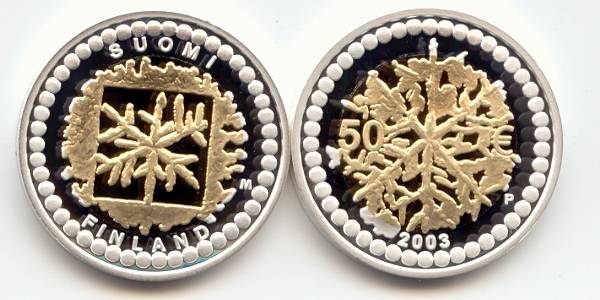 Finnland 50 Euro 2003 PP OVP 150 Jahre finnische Goldmünzen