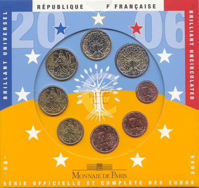 Frankreich Kursmünzensatz 2006 st OVP