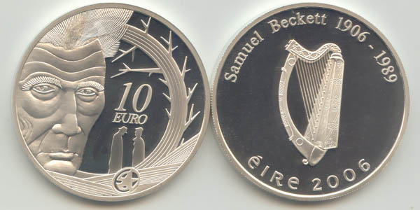 Irland 10 Euro Silber 2006 PP OVP Samuel Beckett