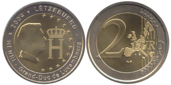 Luxemburg 2 Euro 2004 Monogramm st