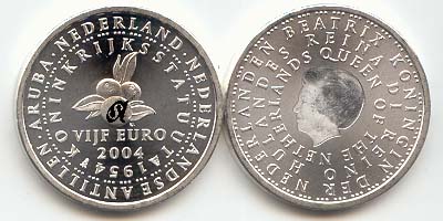 Niederlande 5 Euro 2004 st Königreichsstatut Originalrolle