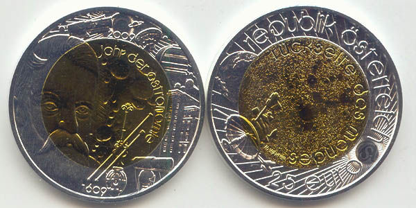 Österreich 25 Euro Niob 2009 hgh/OVP Jahr der Astronomie