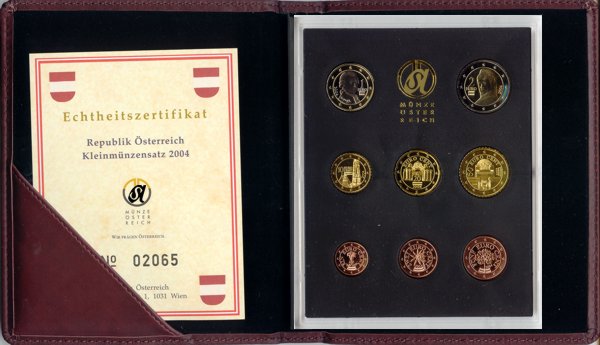 Österreich Kursmünzensatz 2004 PP OVP