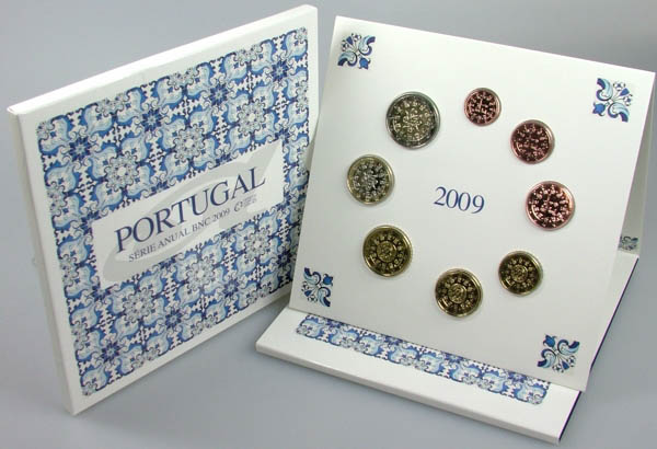 Portugal Kursmünzensatz 2009 st OVP Blister und Schuber