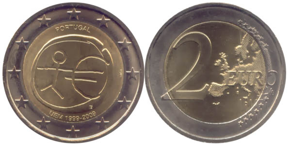 Portugal 2 Euro 2009 PP OVP 10 J.Währungsunion WWU / EWU