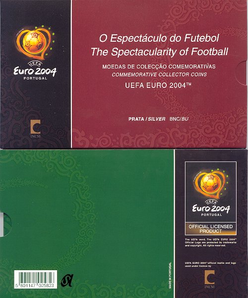Portugal 3 x 8 Euro 2004 st Blister Fußball EM 2004
