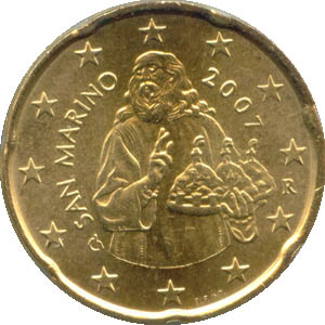 San Marino 20 Cent Kursmünze 2003 st