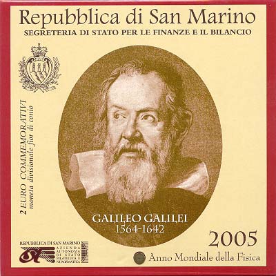 2 Euro San Marino 2005 Galilei Blister