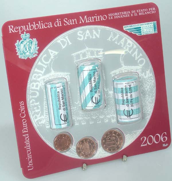 San Marino Kursmünzensatz (1,68 Euro) Rollenatz 2006 st OVP