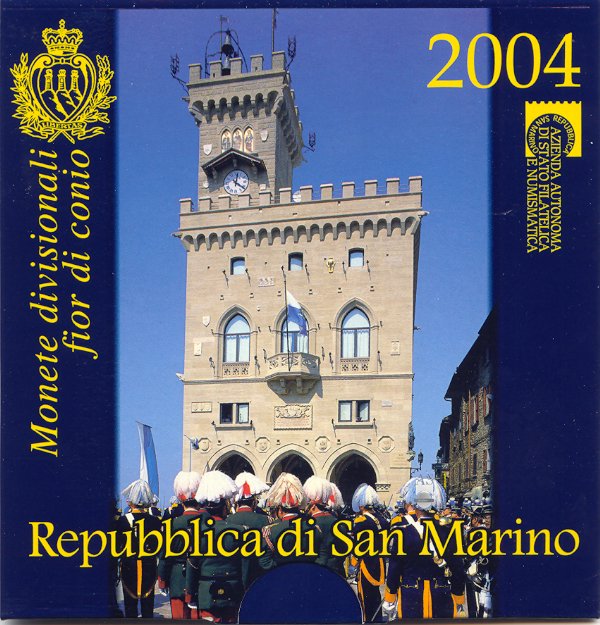 San Marino Kursmünzensatz st/OVP 2004 mit 5 Euro Borghesi