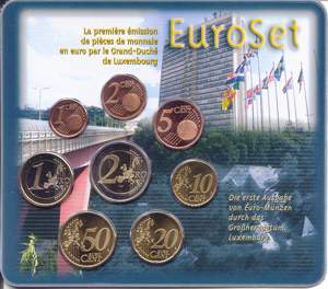 Luxemburg Kursmünzensatz 2002 st OVP