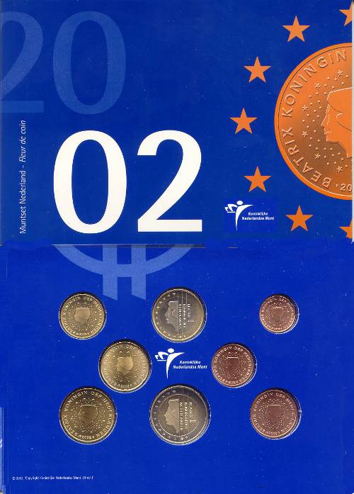 Niederlande Kursmünzensatz 2002 st OVP Sonderausgabe FDC