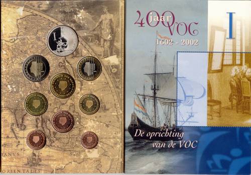 Niederlande Kursmünzensatz 2002 st OVP VOC Satz I