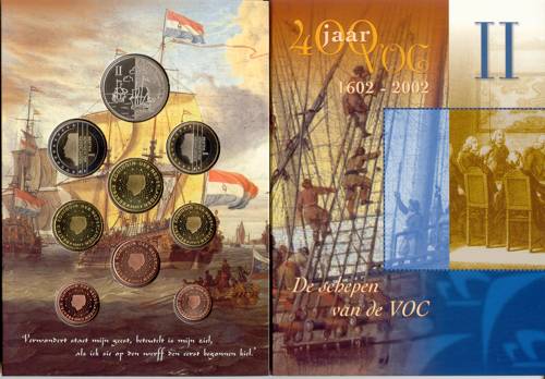 Niederlande Kursmünzensatz 2002 st OVP VOC Satz II