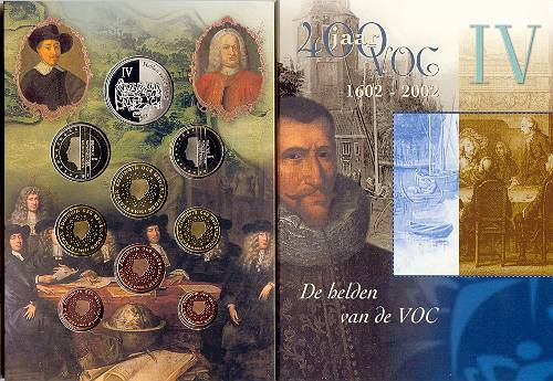 Niederlande Kursmünzensatz 2002 st OVP VOC Satz IV