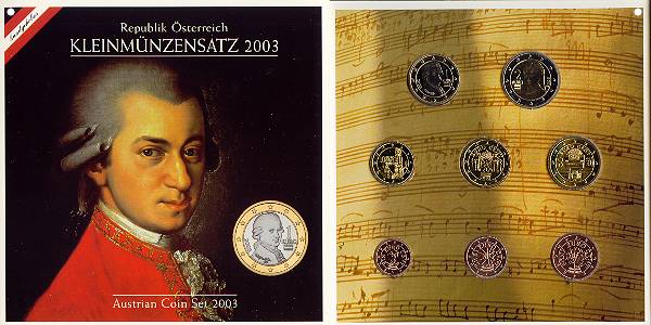 Österreich Kursmünzensatz 2003 st OVP