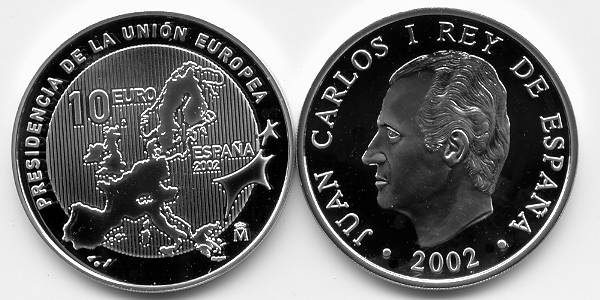 Spanien 10 Euro 2002 PP OVP EU-Präsidentschaft