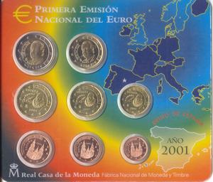 Spanien Kursmünzensatz 2001 st OVP