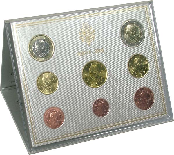 Vatikan Kursmünzensatz 2006 st OVP Benedikt XVI.