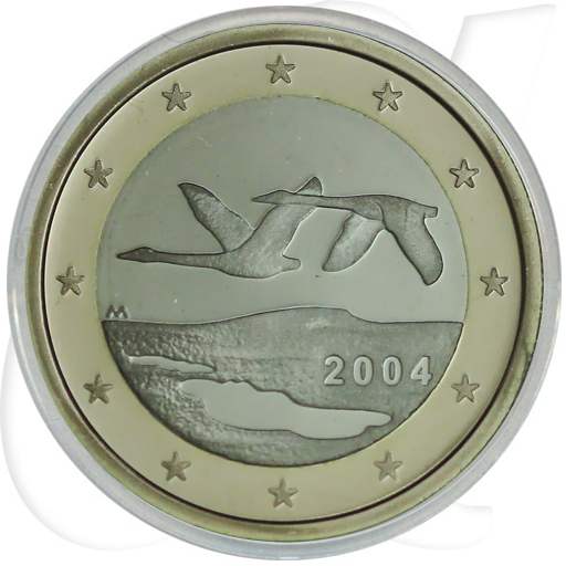 Finnland 2004 1 Euro PP Umlaufmünze Kursmünze Münzen-Bildseite