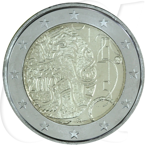 Finnland 2 Euro 2010 150 Jahre finnische Währung Markka st