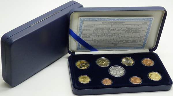 Finnland Kursmünzensatz 2003 Polierte Platte OVP mit Silbermedaille