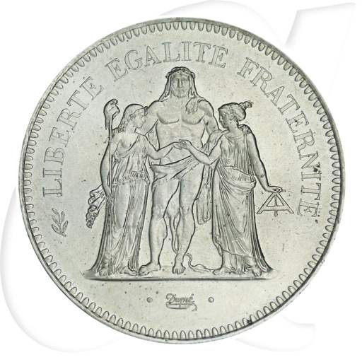 Frankreich Herkules 50 Francs Münzen-Bildseite