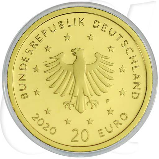 Deutschland 20 Euro Gold 2020 F st Heimische Vögel - Weißstorch