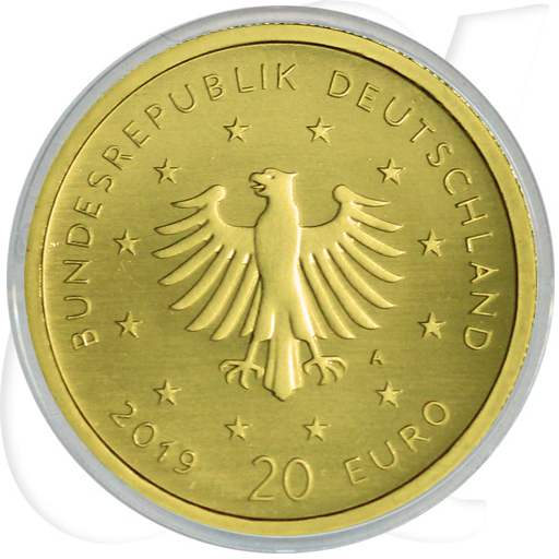 Goldmünze 20 Euro 2019 Wanderfalke Münzen-Wertseite