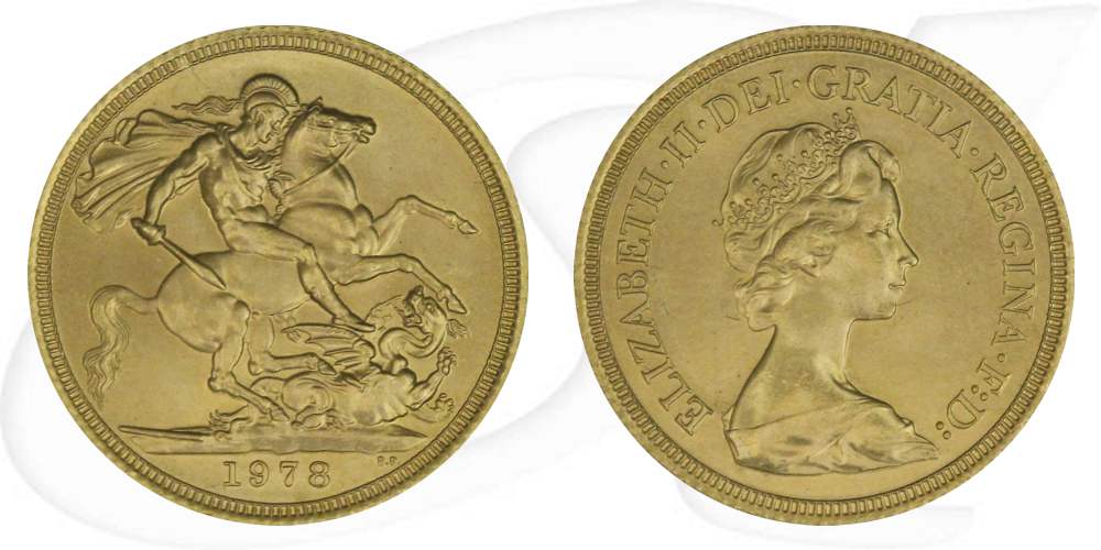 England Goldmünze Queen Elisabeth II. Sovereign 7,32 gr. fein
