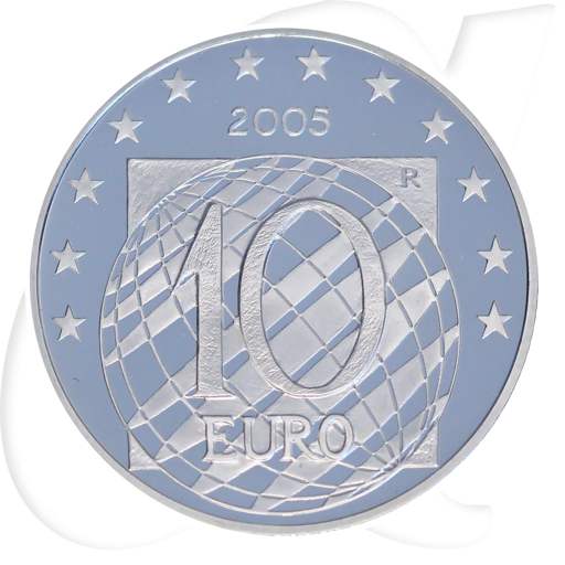 Italien 2005 Frieden 10 Euro 60 Jahre Europa Münzen-Wertseite