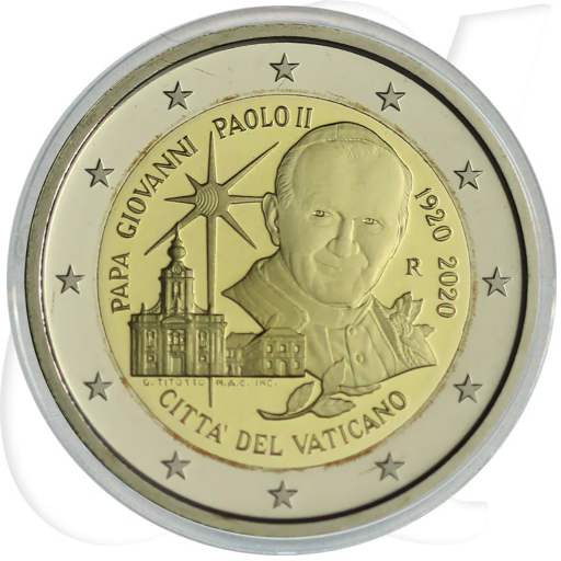 Vatikan 2 Euro 2020 PP OVP 100. Geburtstag von Johannes Paul II.