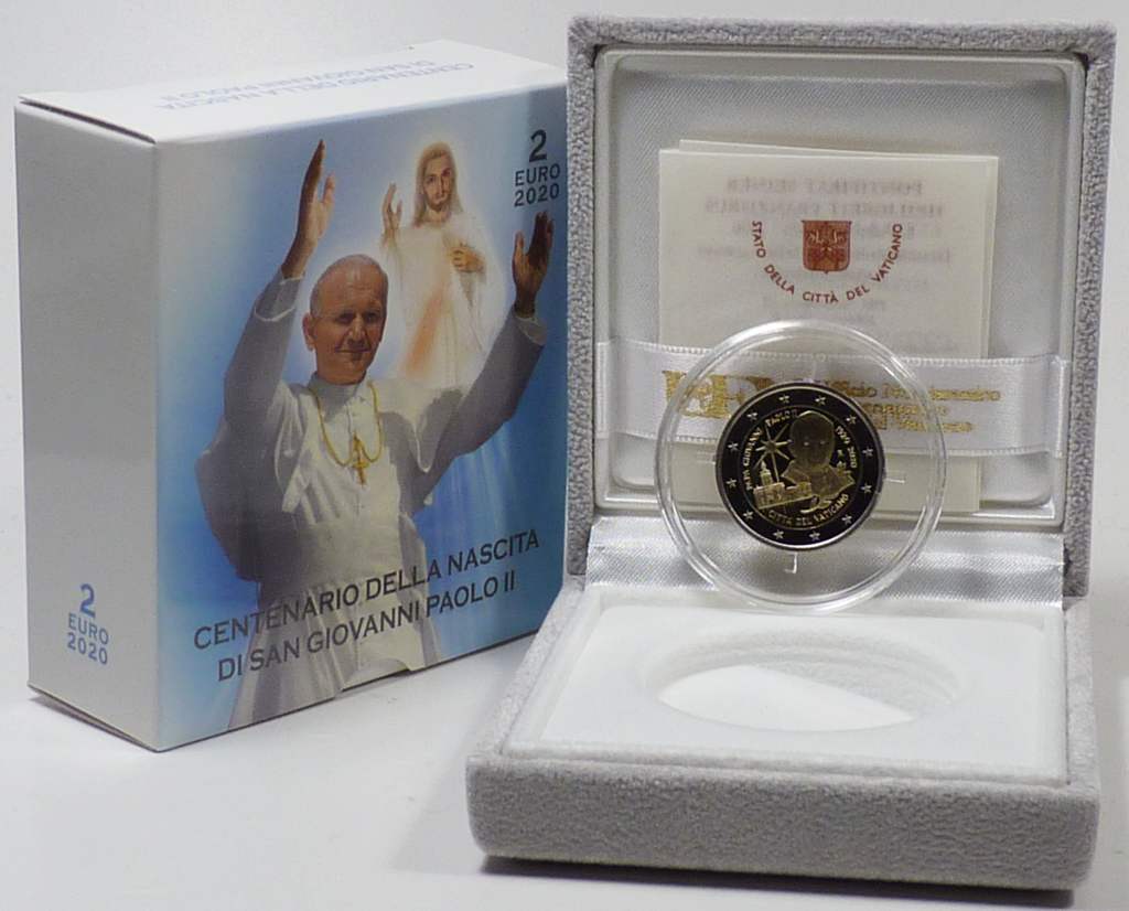 Johannes Paul 2 Euro Vatikan 2020 OVP