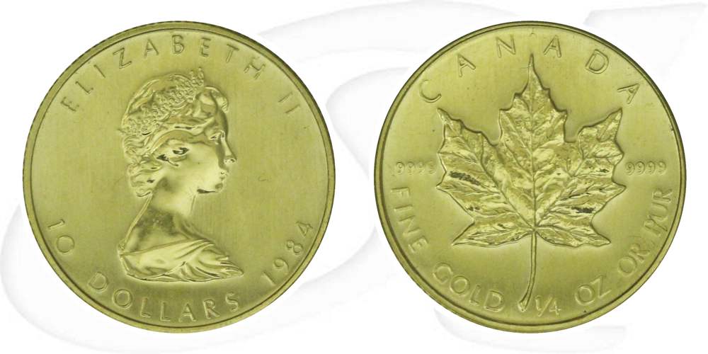 Kanada 10 Dollar Maple Leaf Gold 7,776g (0,25oz) fein