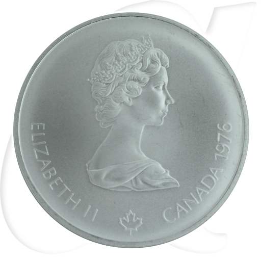 Kanada 5 Dollar Silber Olympia 1976 Montreal mit Bildnis von Königin Elisabeth II.