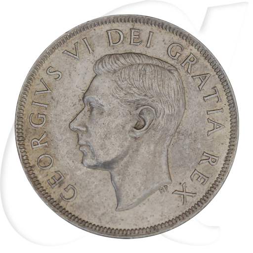 kanada-1949-segelschiff-1-dollar-silber Münzen-Wertseite