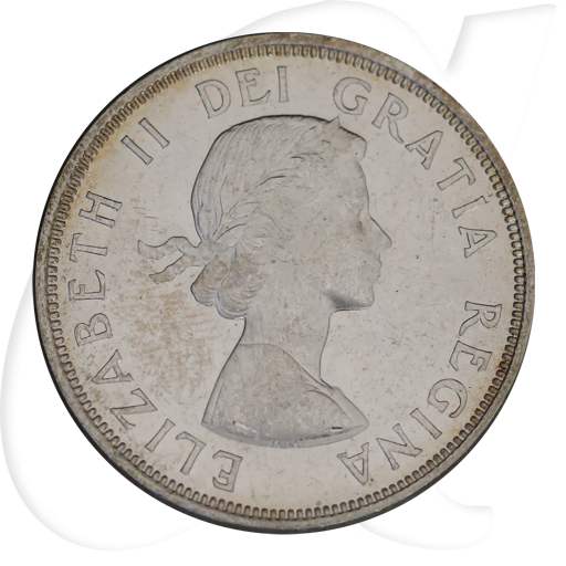 kanada-1964-charlottetown-quebec-1-dollar-silber Münzen-Wertseite