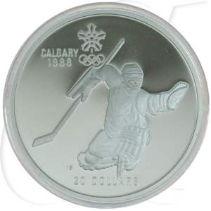 Kanada 20 Dollar 1986 PP Olympia 1988 Calgary - Eishockey