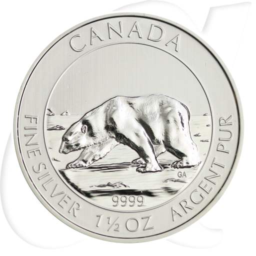 Kanada 2013 Silber Polarbär 8 Dollar Münzen-Bildseite