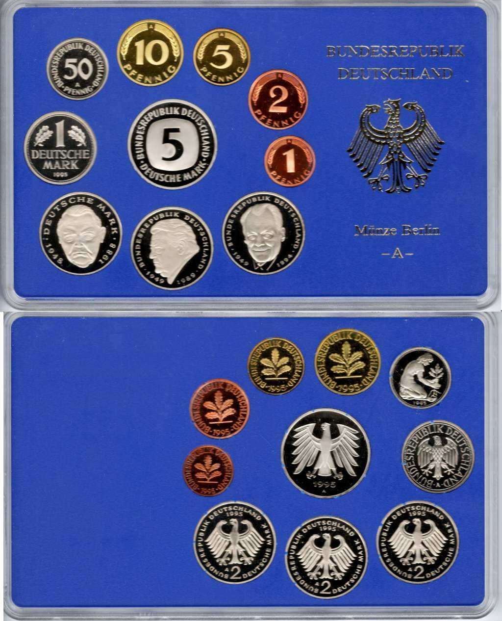 Kursmünzensatz 1995 A Deutschland PP OVP