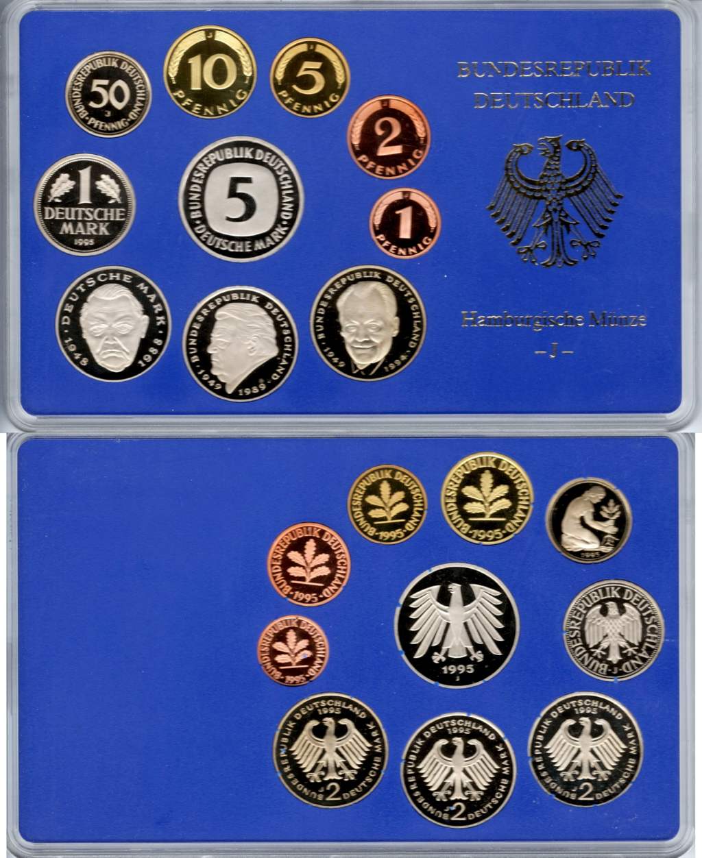 Kursmünzensatz 1995 J Deutschland PP OVP