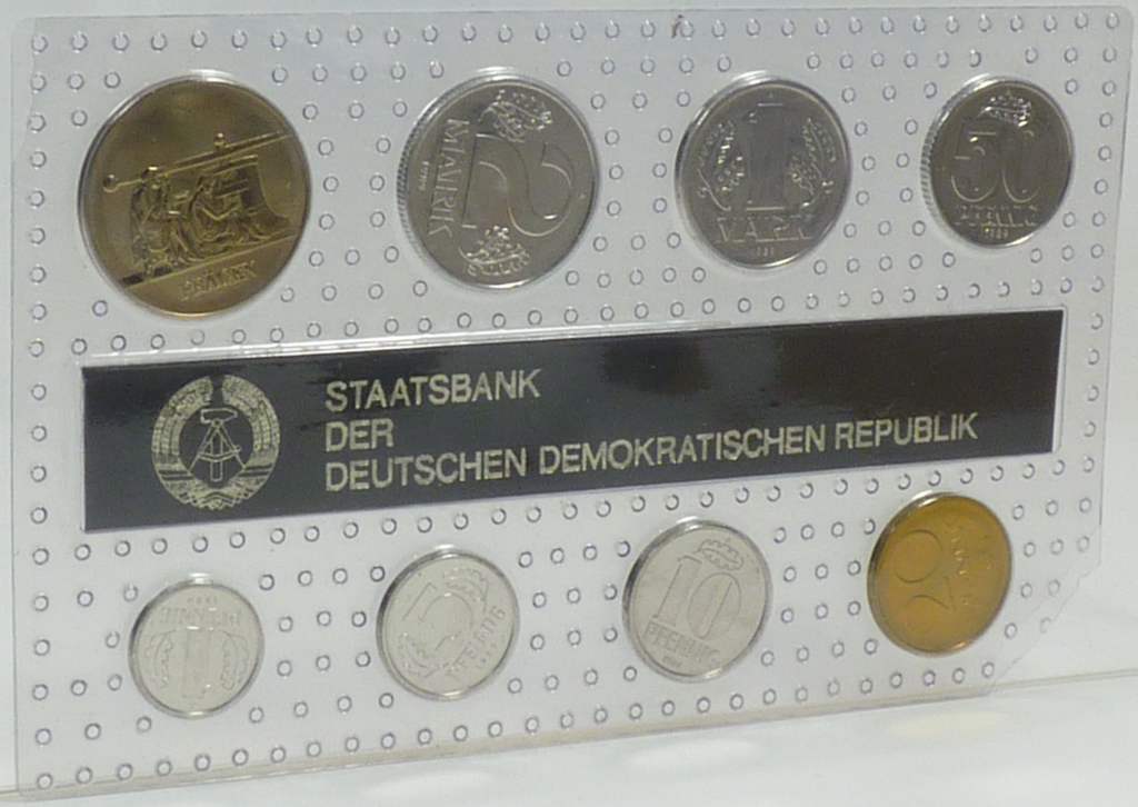 DDR Kursmünzensatz Mini 1989 st mit Medaille Prägen