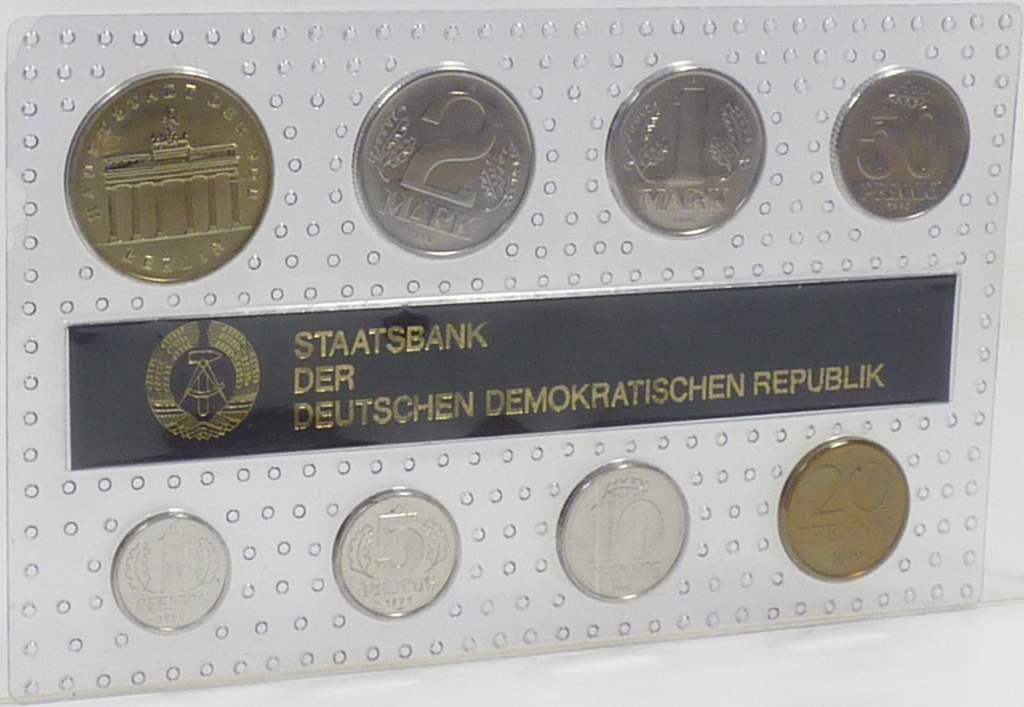 Kursmünzensatz DDR 1990 stempelglanz in Folie OVP