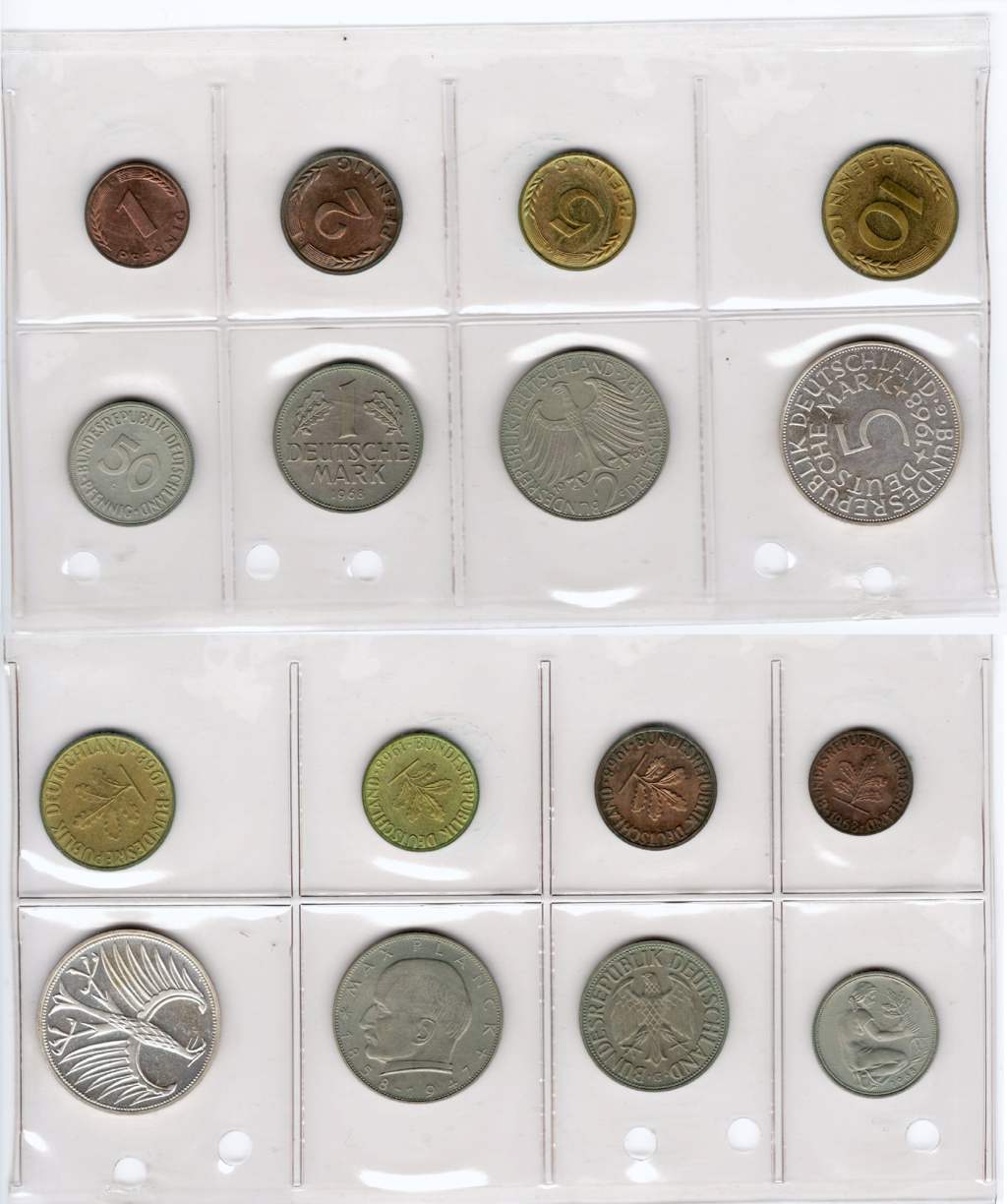 Kursmünzensatz Deutschland 1968 G PP OVP