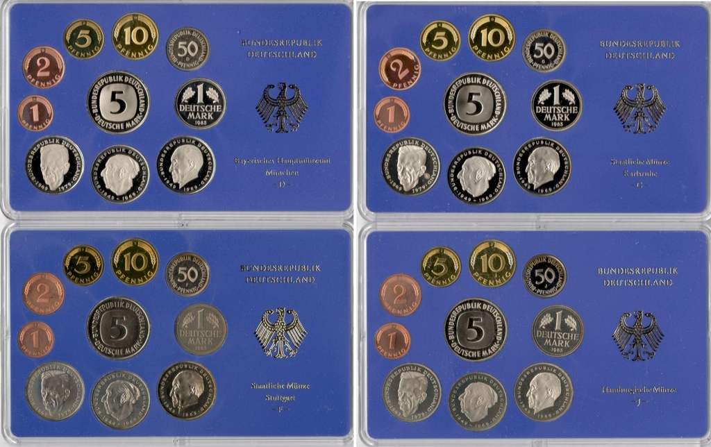Kursmünzensatz Deutschland 1983 OVP