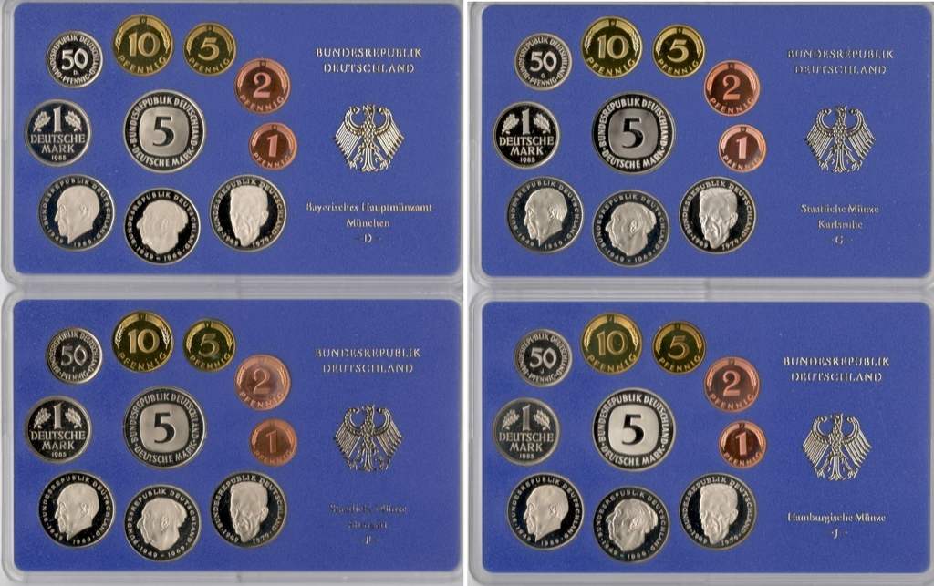 Kursmünzensatz Deutschland 1985 OVP