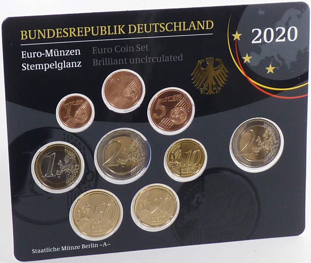 Kursmünzensatz Deutschland 2020 A OVP